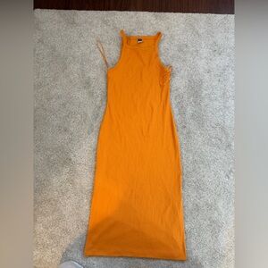 Orange old navy ribbed maxi dress